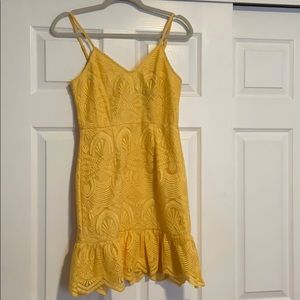 Lulus yellow mini dress